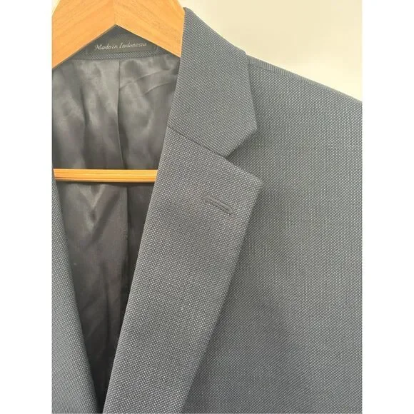 Lauren Ralph Lauren Sport Coat Suit Jacket Blazer Navy Blue Size 46R Double Vent